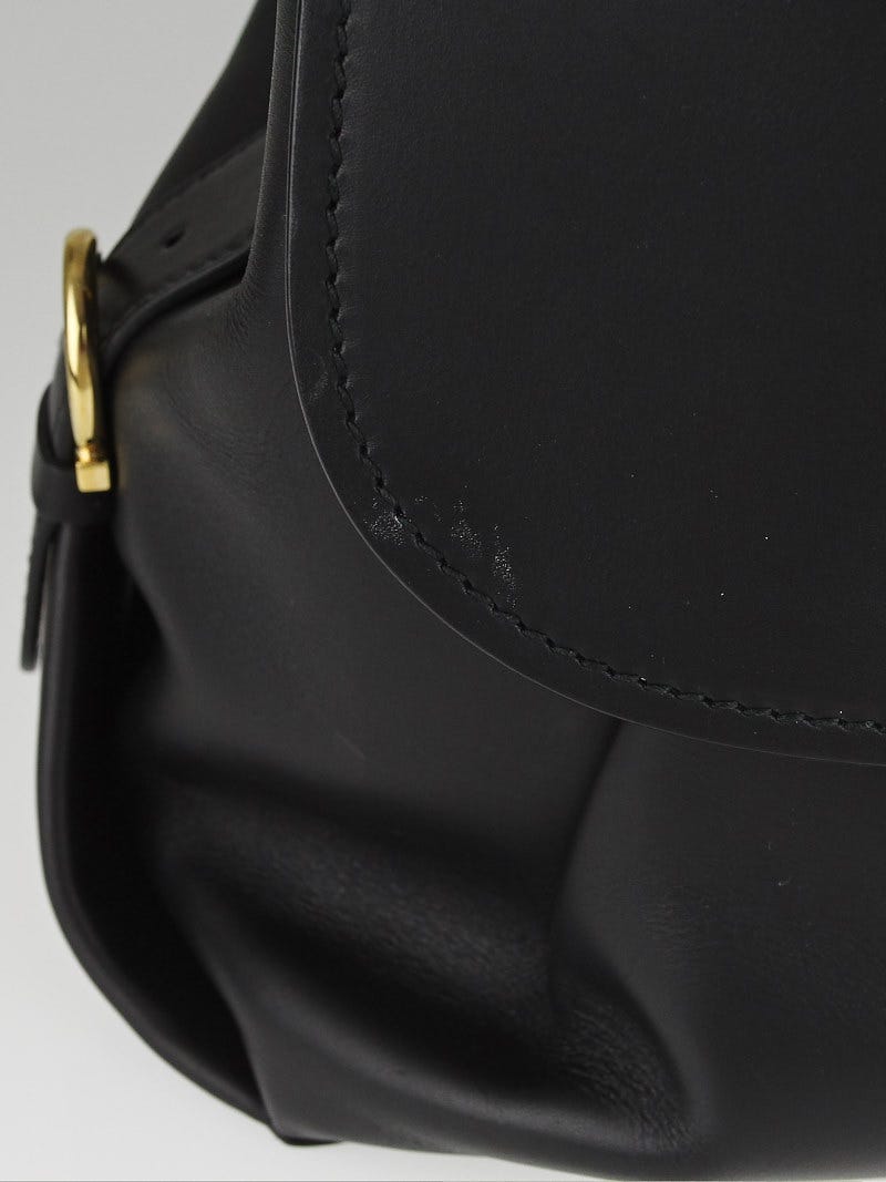 Salvatore Ferragamo Black Calfskin Leather Fiamma Tote Bag