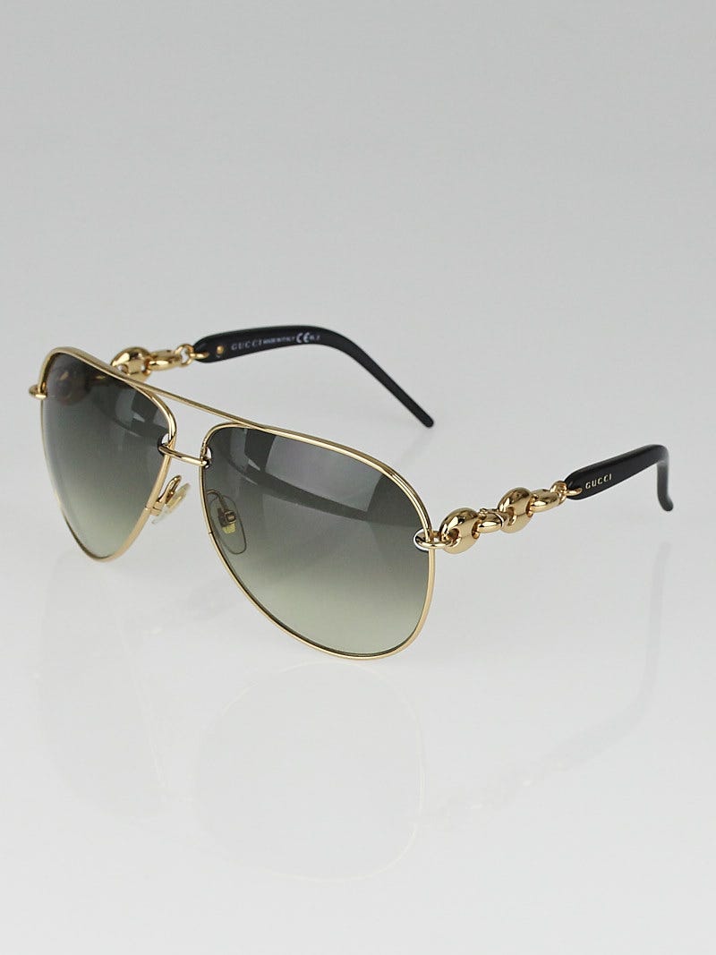 Gucci Black Metal Frame Gradient Tint Aviator Sunglasses 4225 Yoogi s Closet