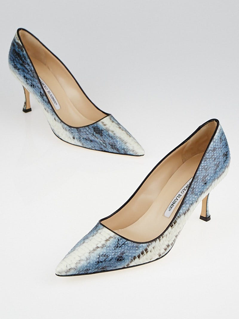 Louis Vuitton Vintage snakeskin low kitten heels…
