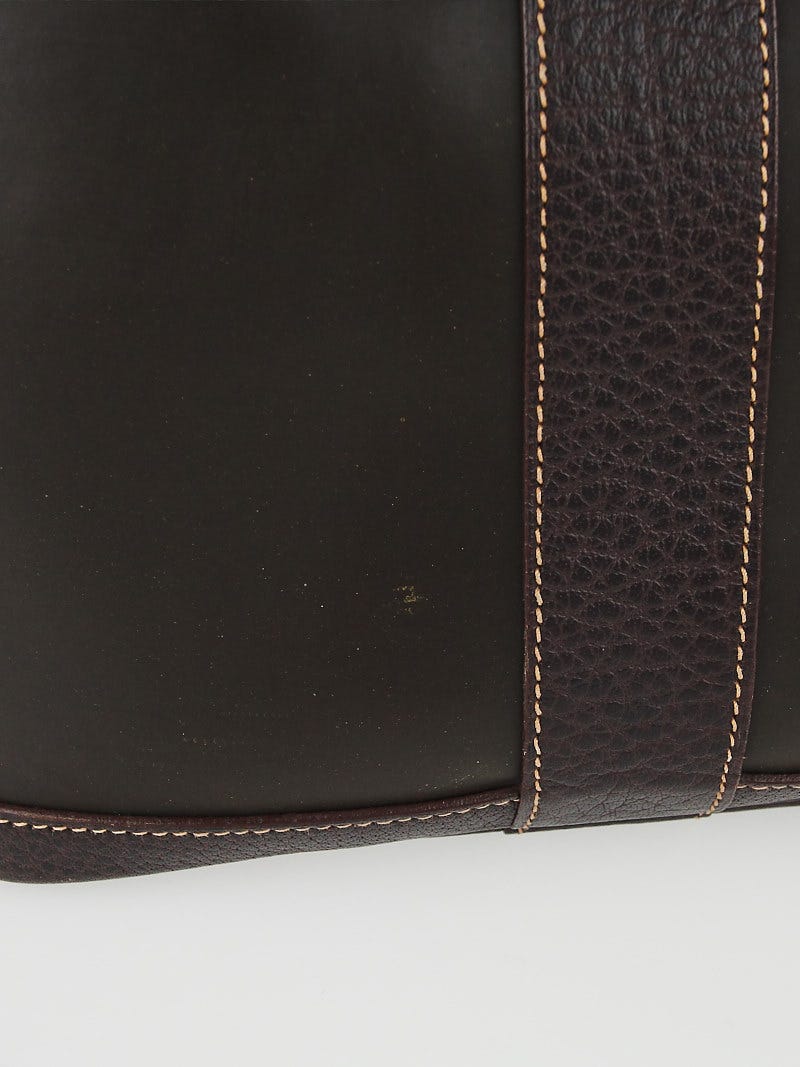 Hermes Amazonia Brown Buffalo Leather Garden Party MM Tote