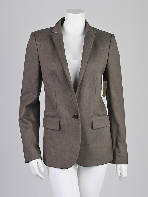 Stella McCartney Grey Wool Blazer Jacket Size 8/42