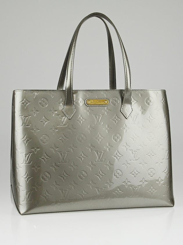 Louis Vuitton Gris Art Deco Monogram Vernis Wilshire MM Bag