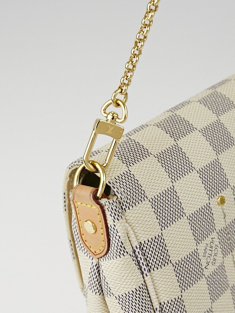 Louis Vuitton Damier Azur Favorite MM Shoulder Bag (SHF-18975
