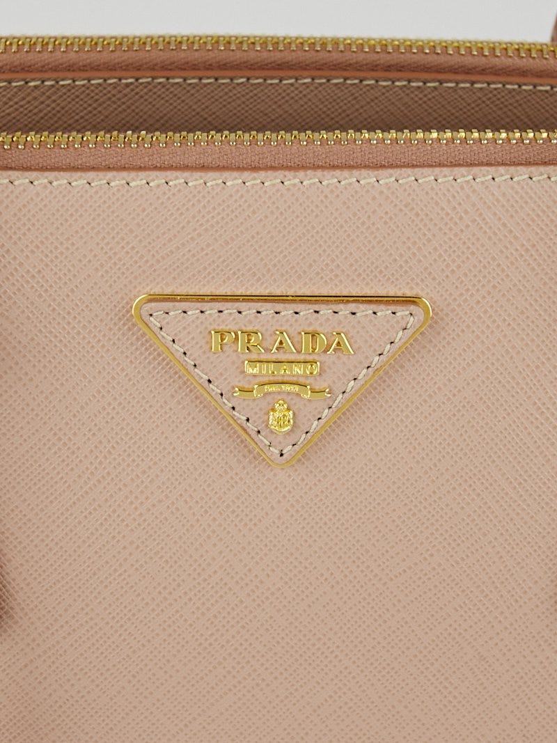 Powder Pink Small Prada Galleria Saffiano Leather Bag