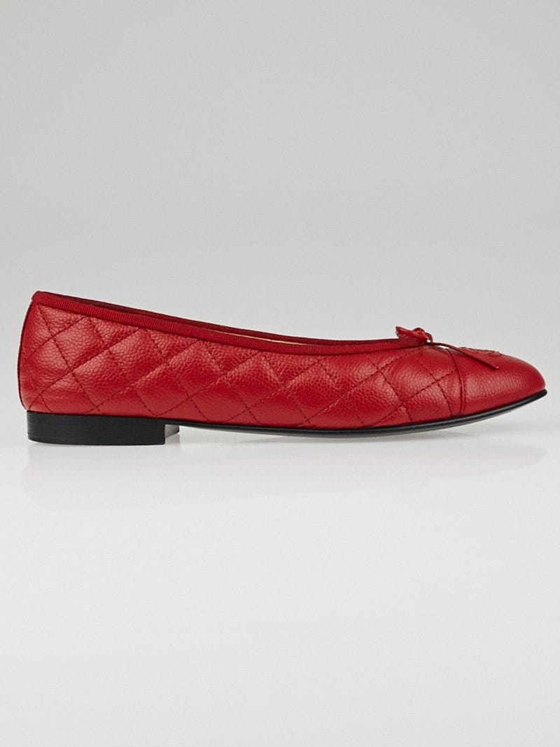 Chanel caviar flats hotsell