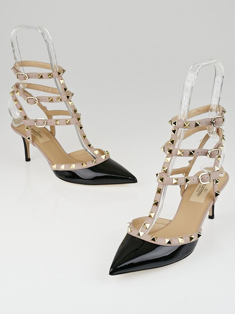 Patent studded best sale heels