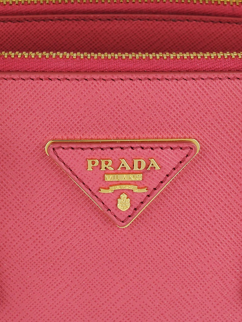 Prada Peony Saffiano Leather Mini Camera Crossbody Bag