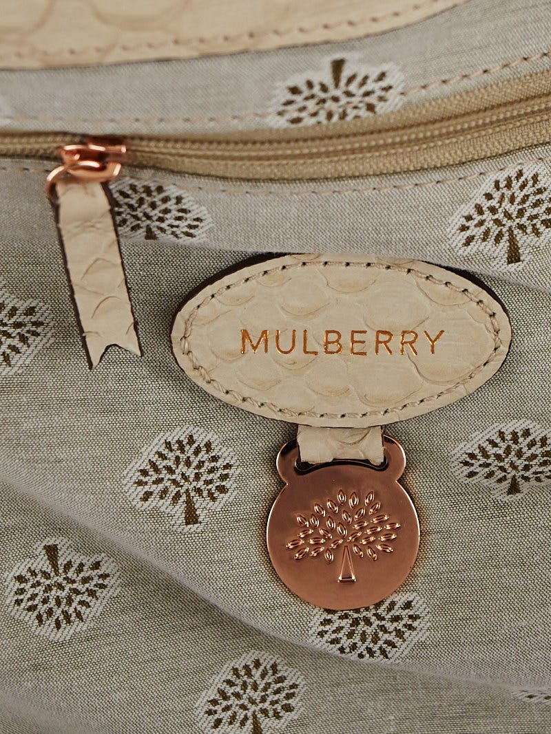 Mulberry tree-print Canvas Makeup Bag - Black