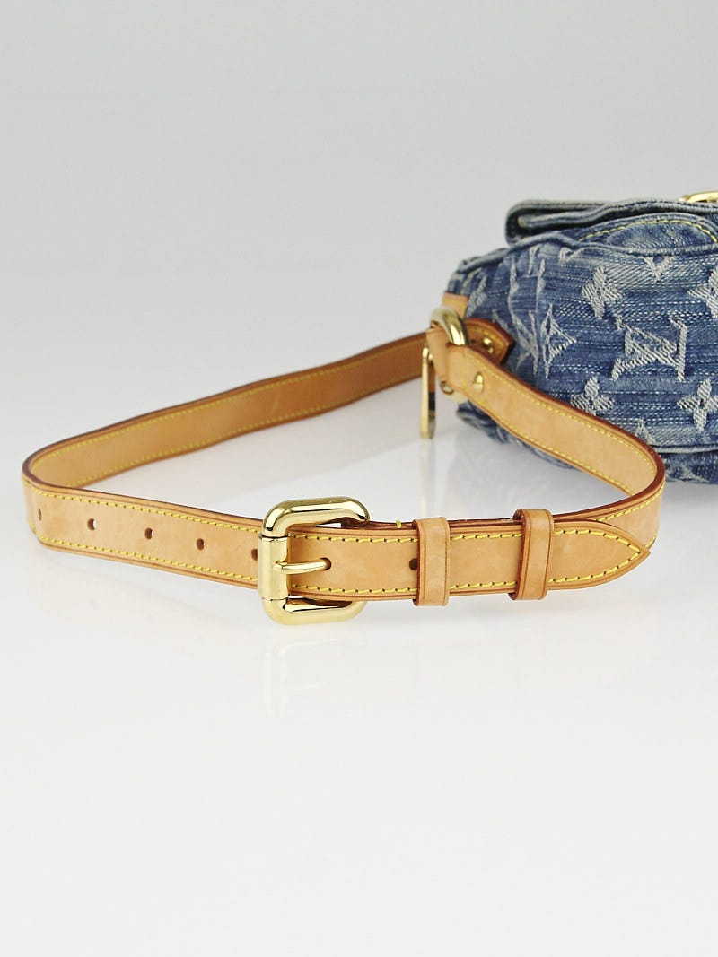 Louis Vuitton Blue Denim Monogram And Vachetta Trim Camera Bag