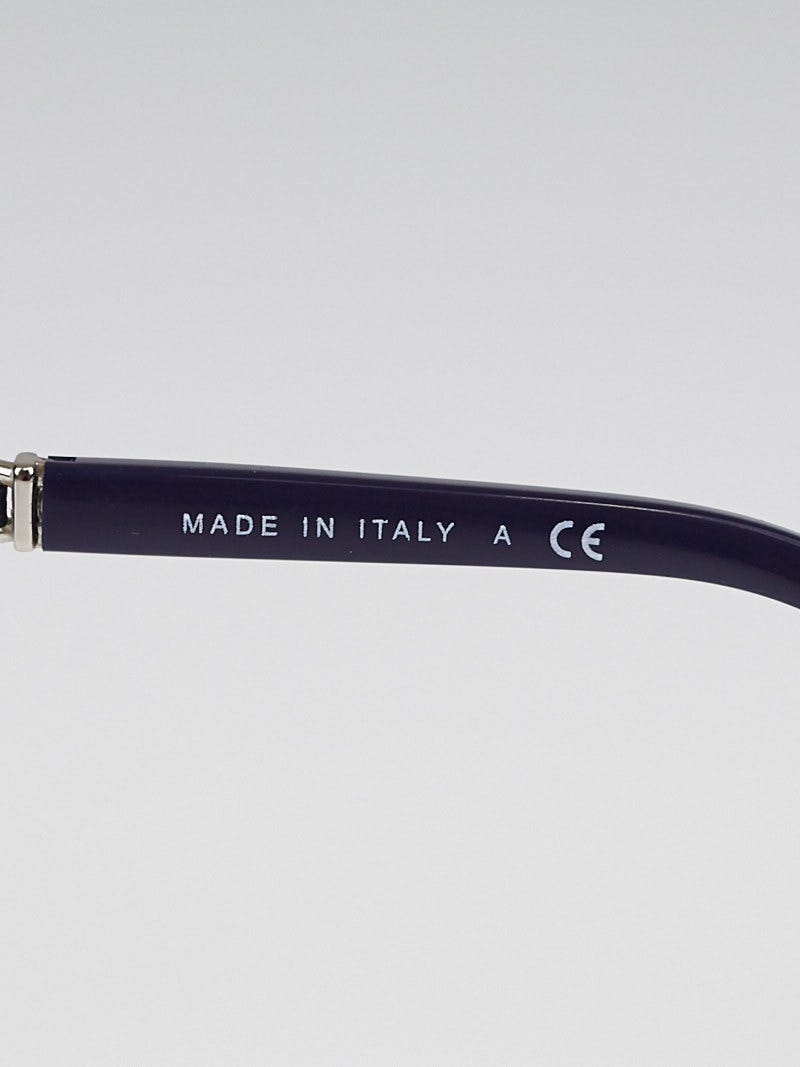 Chanel Blue/Silver Gradient Tint Aviator Chain Sunglasses  display picture 1