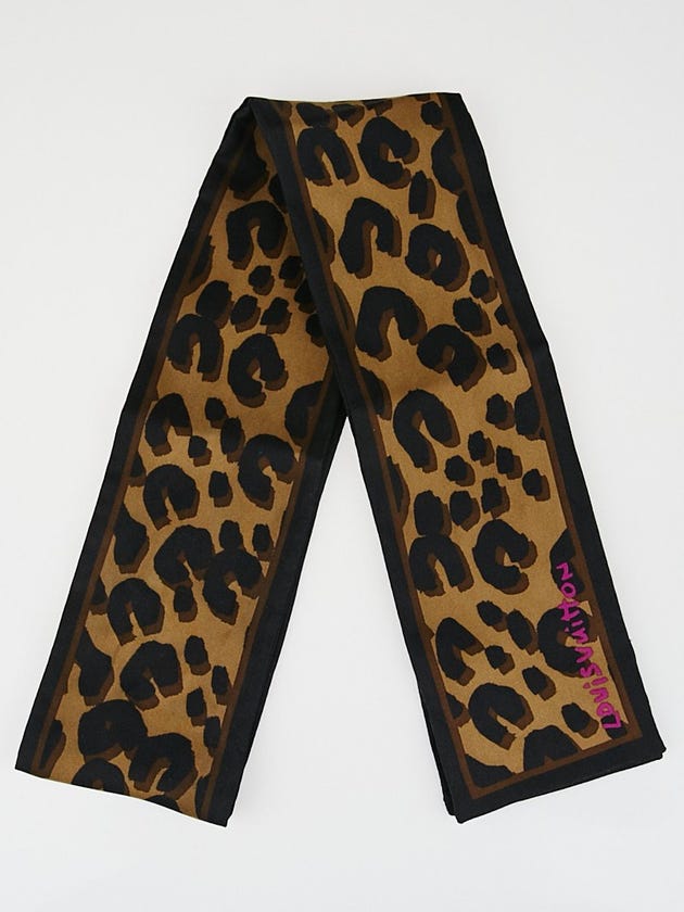 Louis Vuitton Stephen Sprouse Leopard Print Silk Bandeau Scarf 