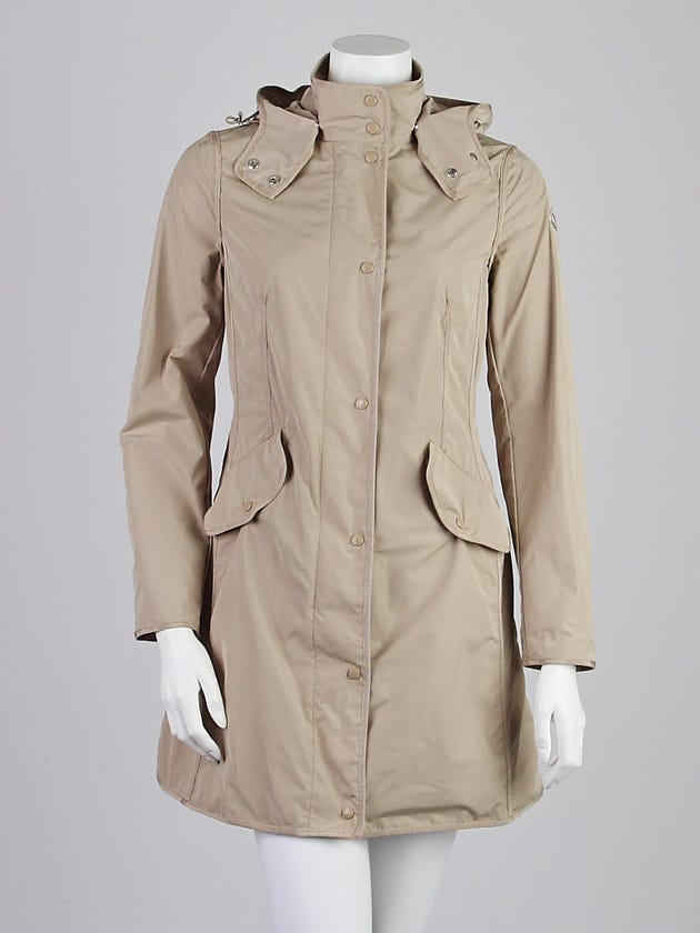 Moncler Tan Polyester Argelia Hooded Anorak Jacket Size 0/XS