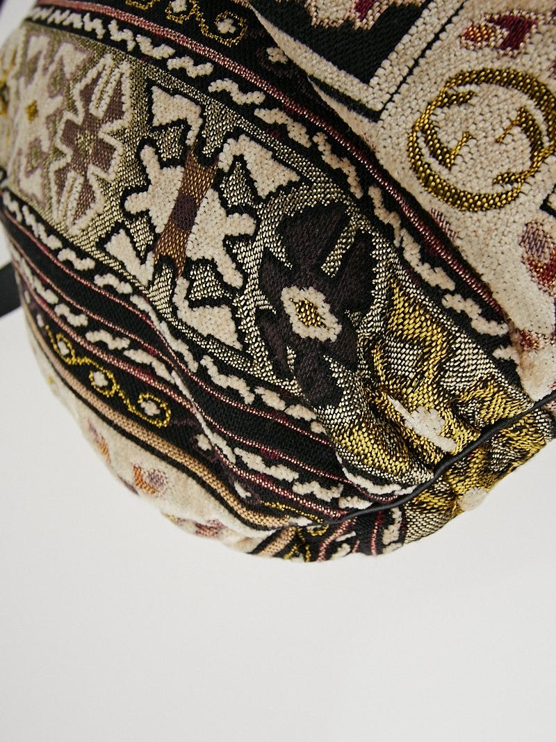 Gucci Multicolor Embroidered Tapestry Fabric Hysteria Medium Top