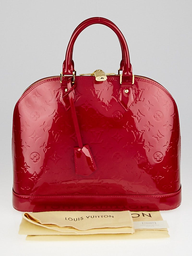 Louis Vuitton Pomme D'Amour Monogram Vernis Alma MM Bag - Yoogi's Closet