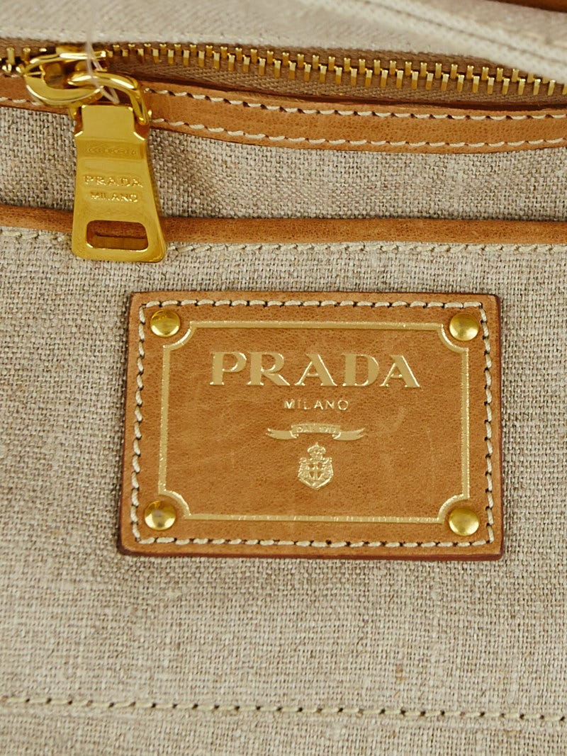 Prada Corda Pattina Sottospalla Canvas Shoulder Bag BR4659