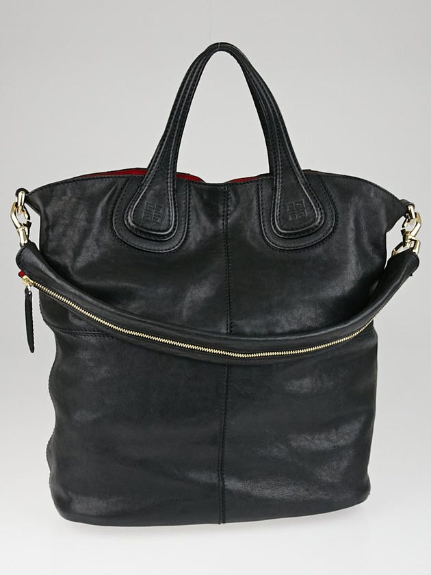 Givenchy Black Lambskin Leather Nightingale Tote Bag
