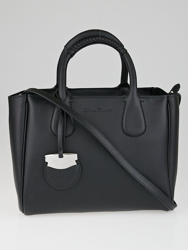 Salvatore Ferragamo Black Leather Nolita Mini Satchel Bag