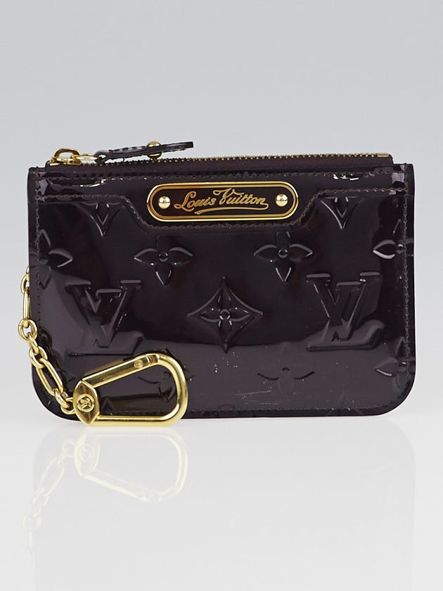 Louis Vuitton Amarante Monogram Vernis Pochette Cles Key and Change Holder