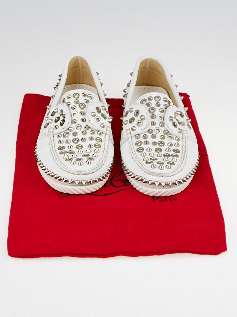 White loafers with spikes 2025