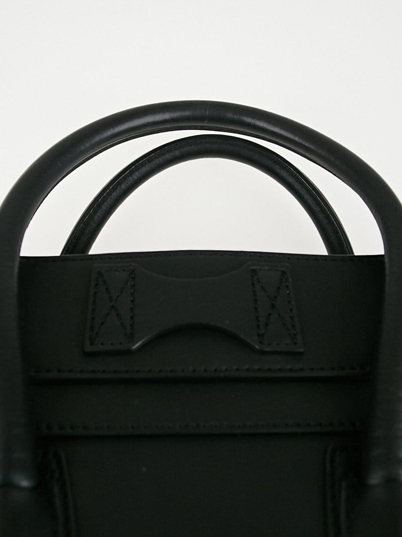 ★Size35★アウトレットCELINE★エスパードーリユ・ブラック Celine Black Smooth Calfskin Leather Mini Luggage Tote Bag