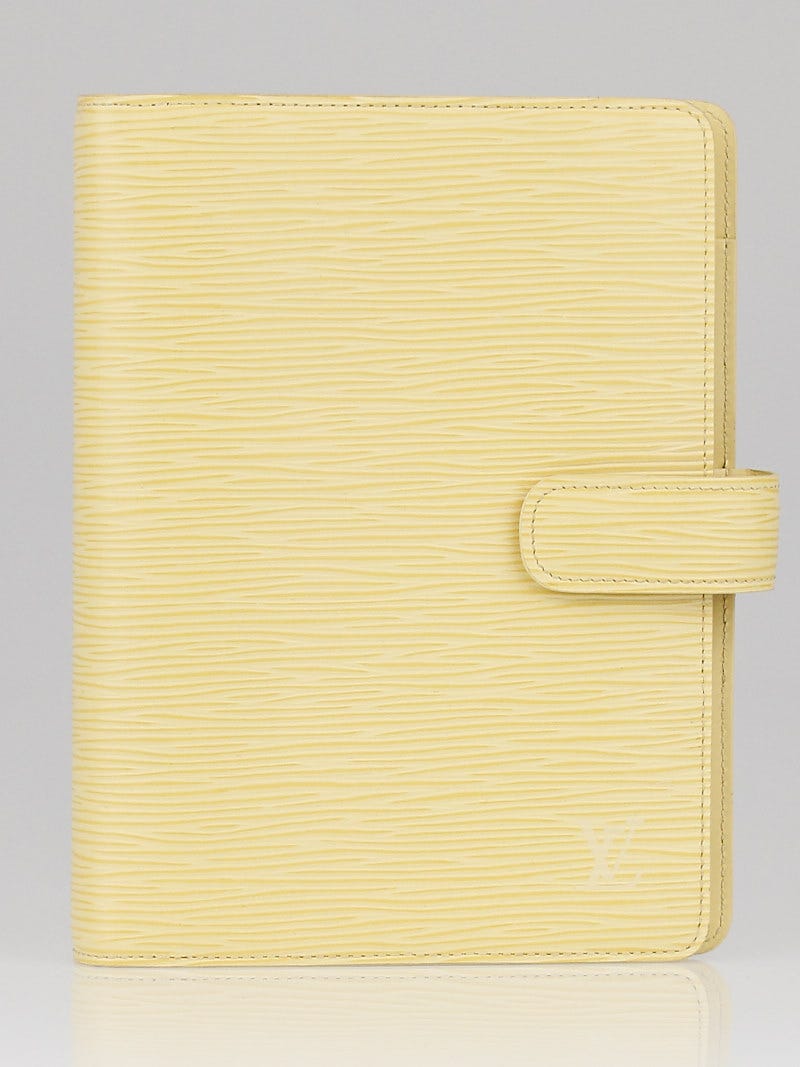 Louis Vuitton Vanilla Epi Leather Medium Ring Agenda/Notebook Cover