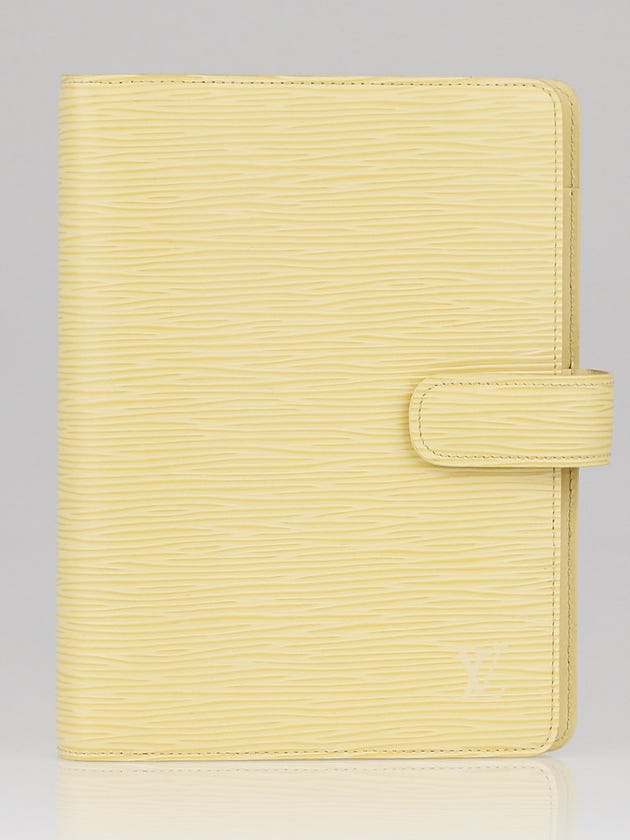 Louis Vuitton Vanilla Epi Leather Medium Ring Agenda/Notebook Cover