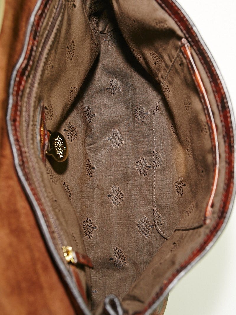 Mulberry Leopard Print Crinkled Leather Alexa Clutch Bag