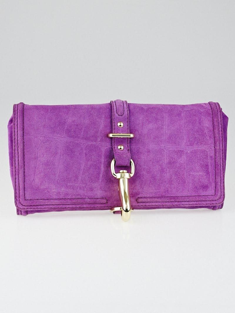 Goyard Crocodile Card Holder - Purple Wallets, Accessories