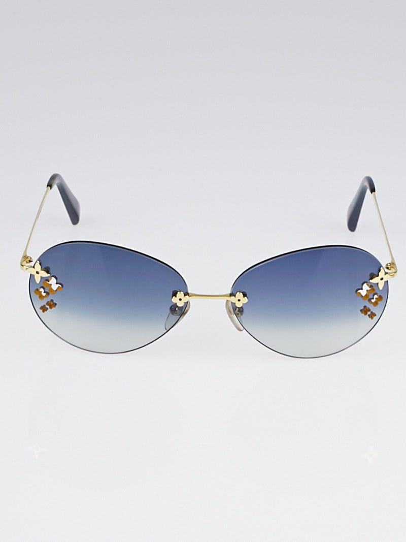 Louis Vuitton Brown Gradient Z0051U Desmayo Rimless Cat Eye Sunglasses  Louis Vuitton
