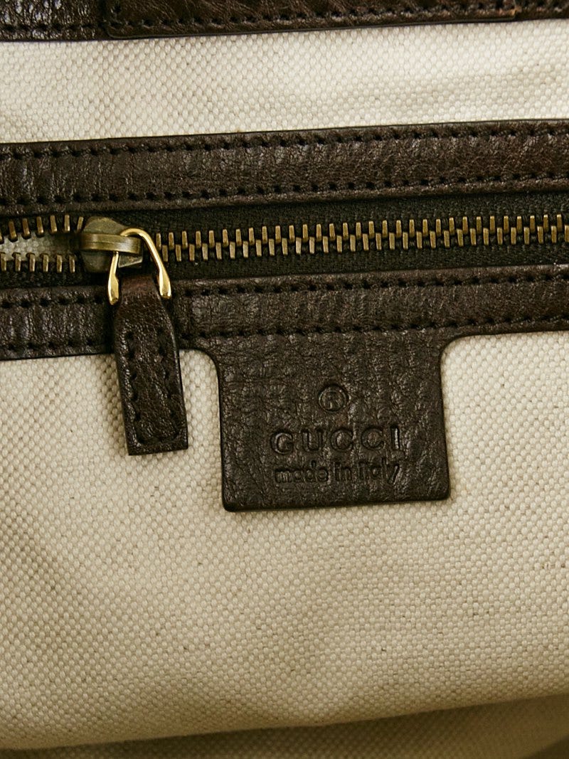 Gucci Beige/Ebony GG Canvas Running Tote Bag | Yoogi's Closet