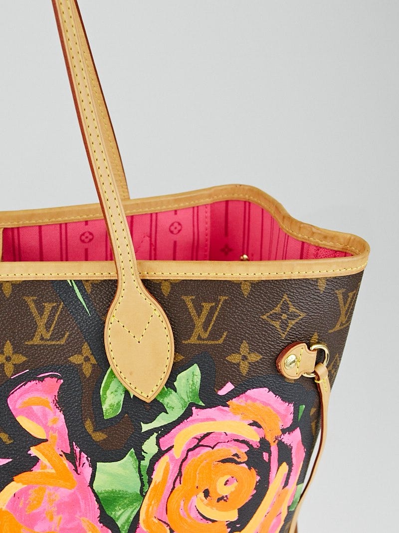 Louis Vuitton Limited Edition Stephen Sprouse Monogram Roses Neverfull MM  Bag - Yoogi's Closet