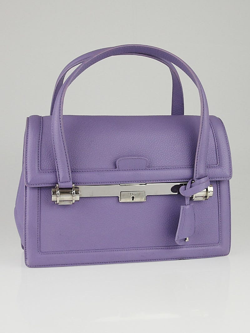 Christian Dior Lilac Pebbled Leather Mitzah Medium Bag | Yoogi's