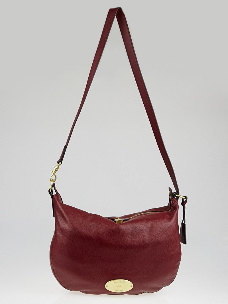 Mulberry Oxblood Soft Matte Leather Hobo Shoulder Bag Yoogi s Closet