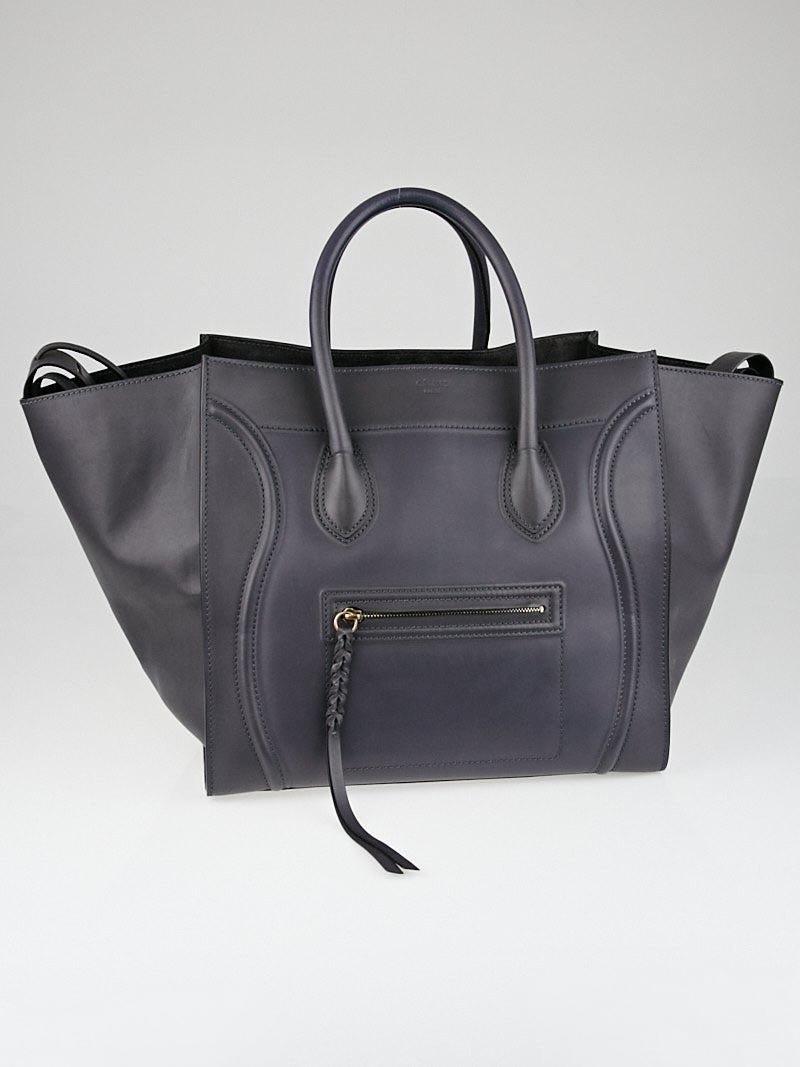 Celine Dark Grey Supple Calfskin Leather Large Phantom