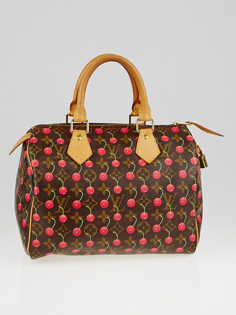 最安値 Limited Vuitton Louis Edition Bag 25 Speedy Cerises Monogram 財布