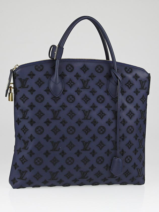 Louis Vuitton Limited Edition Blue Monogram Addiction Lockit Vertical MM Bag