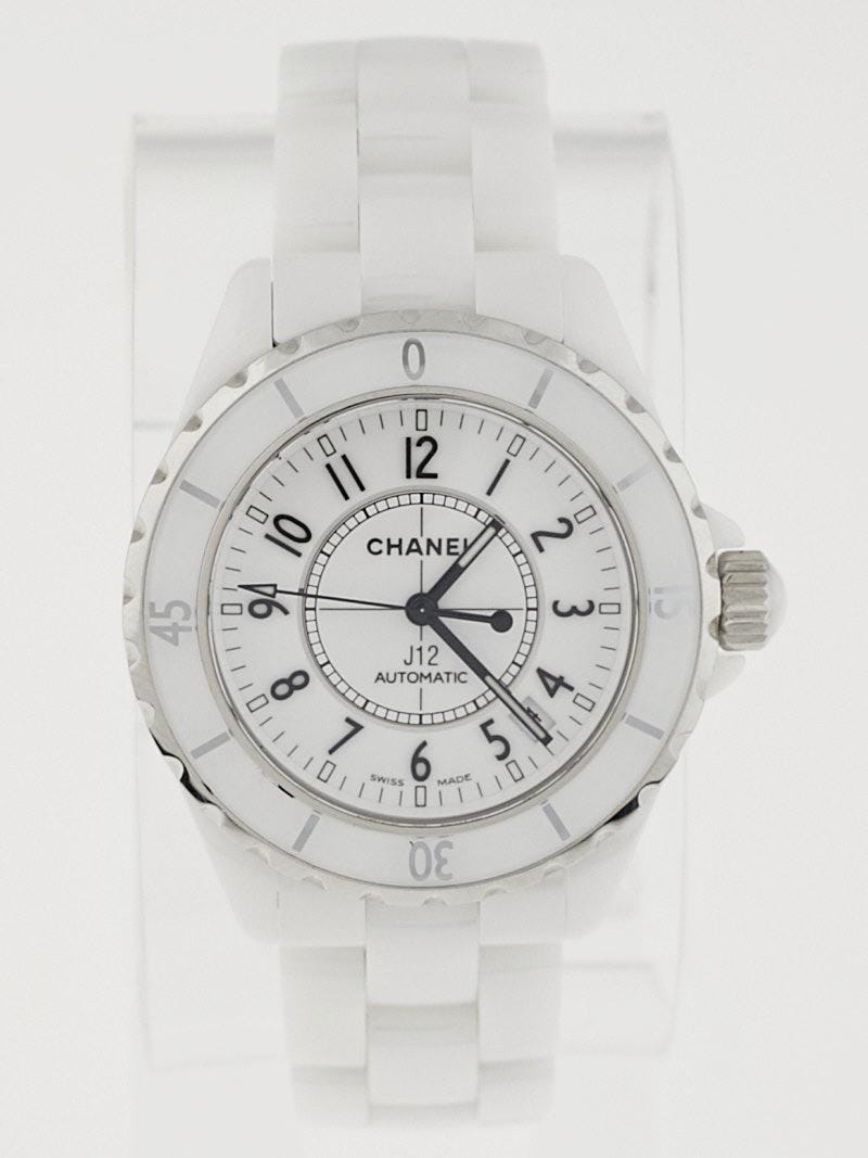 Chanel White J12 Ceramic 38mm Automatic Watch