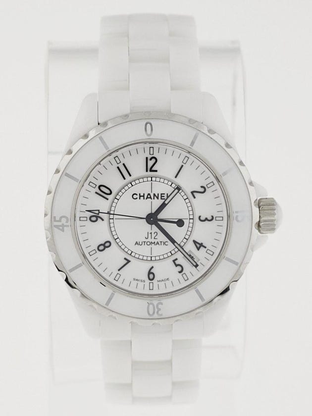 Chanel White J12 Ceramic 38mm Automatic Watch
