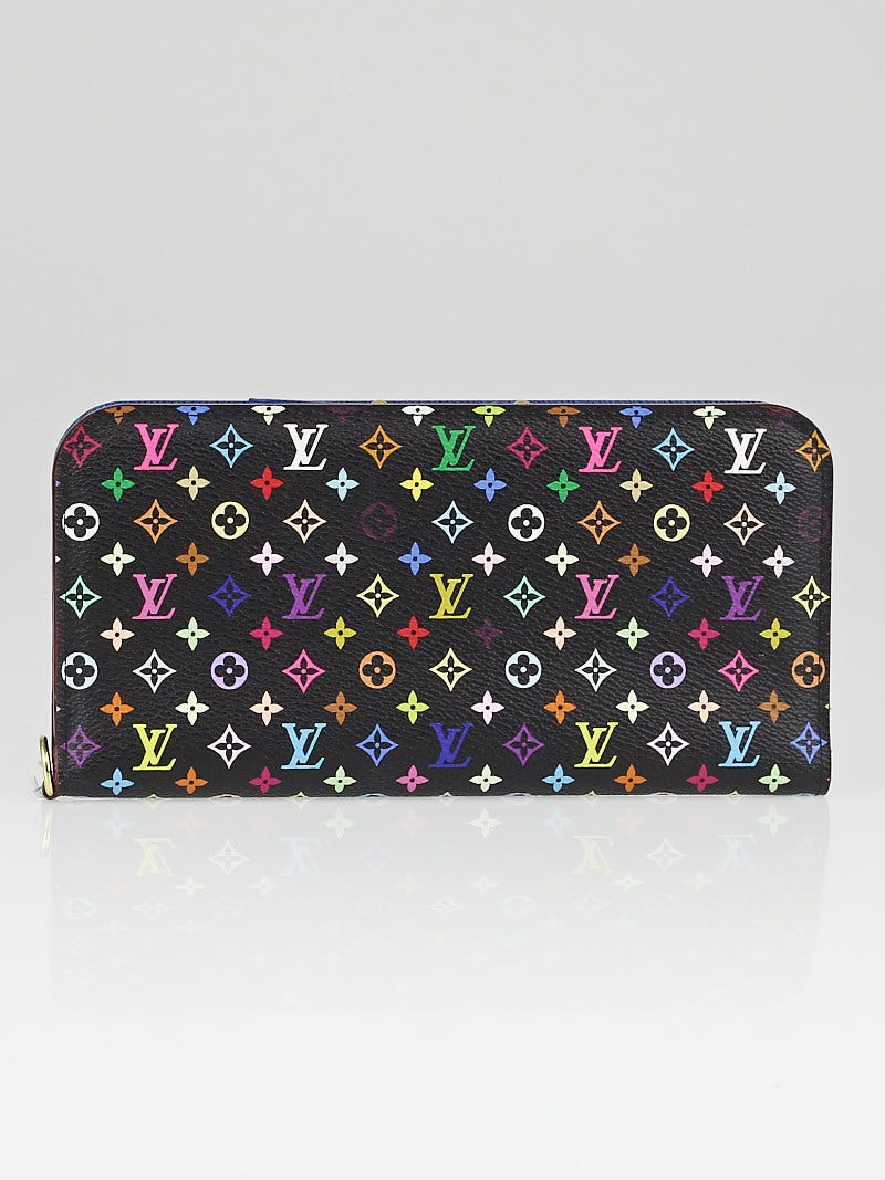 Louis Vuitton Black Monogram Multicolore Bluette Insolite Wallet
