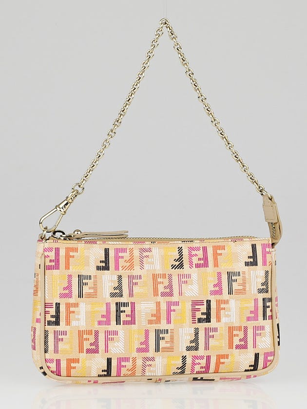 Fendi Multicolor Forever Techno Coated Canvas Crayons Small Pouch Bag 8M0271