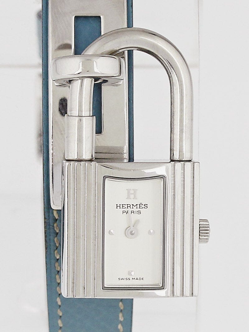 Hermes Blue Jean Courchevel Leather Palladium Plated Kelly PM