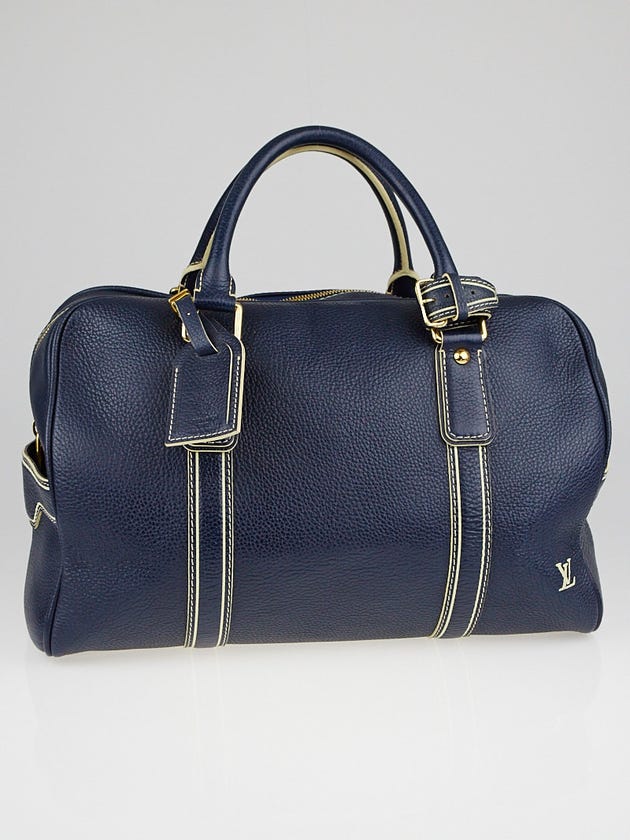 Louis Vuitton Navy Blue Tobago Leather Carryall Bag