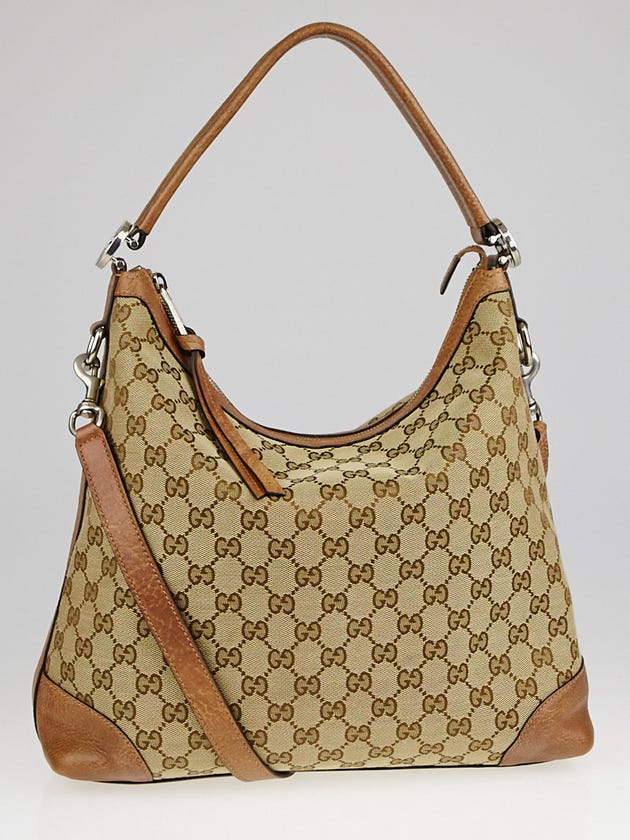 Gucci Beige/Brown GG Canvas Miss GG Original Hobo Bag