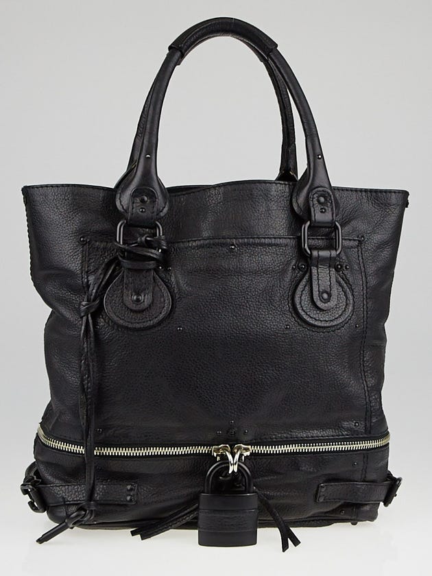 Chloe Black Leather Paddington Large Tote Bag