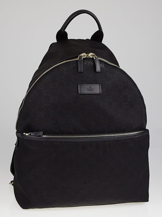 Gucci Black Guccissima Nylon Medium Backpack Bag