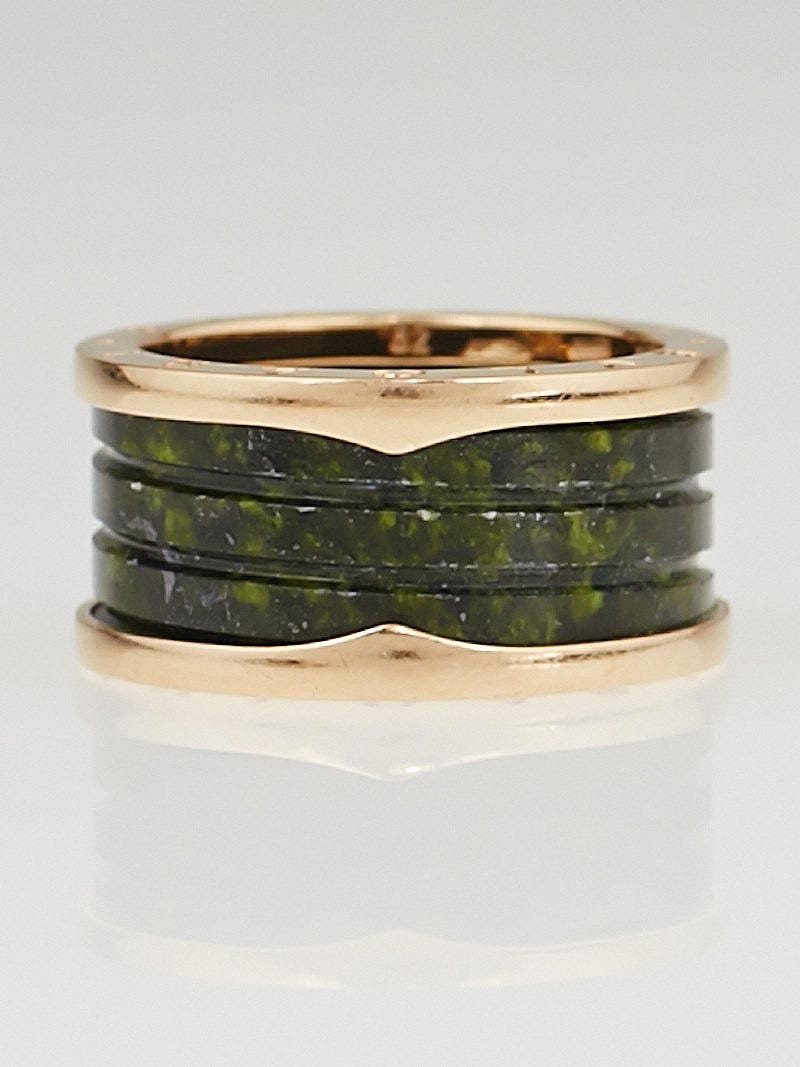 Green marble top ring