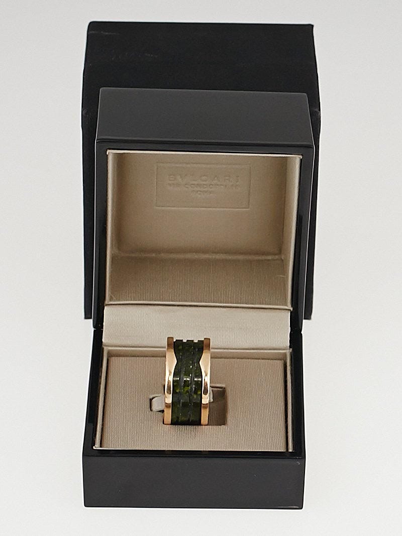 Bvlgari green marble ring on sale