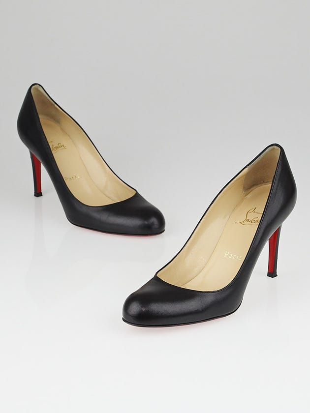 Christian Louboutin Black Leather Simple 85 Pump Size 6.5/37