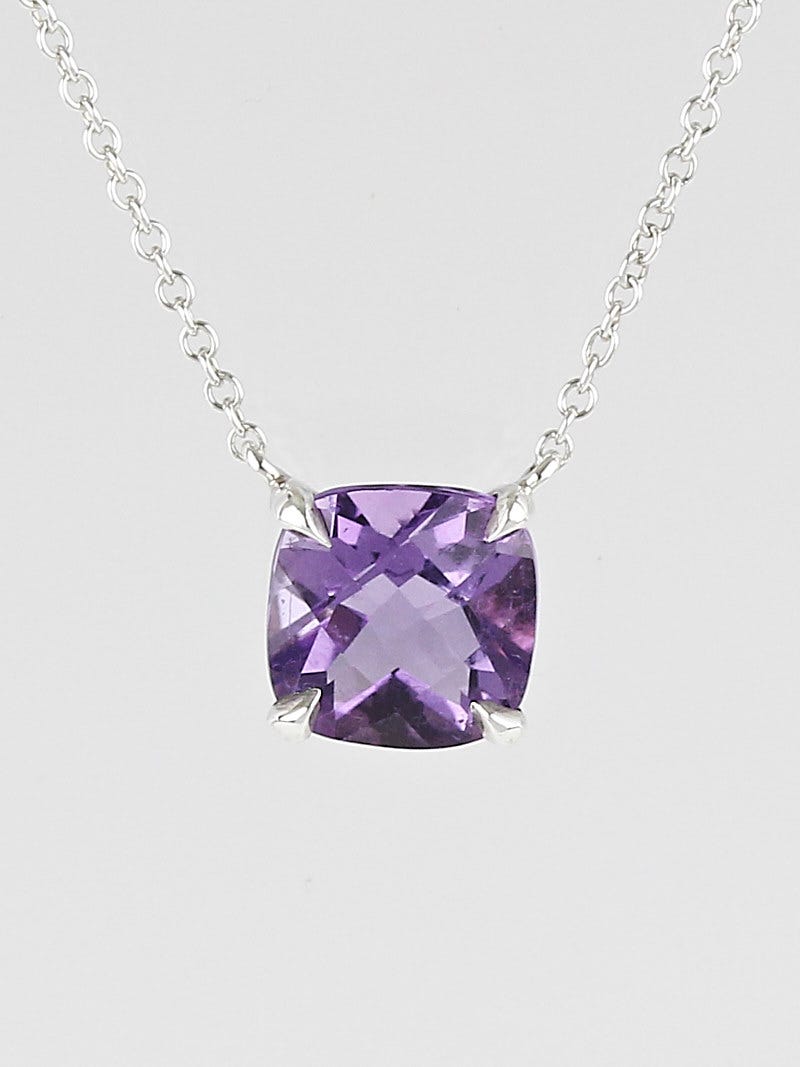 Louis Vuitton Amethyst Chain Pendant Necklace