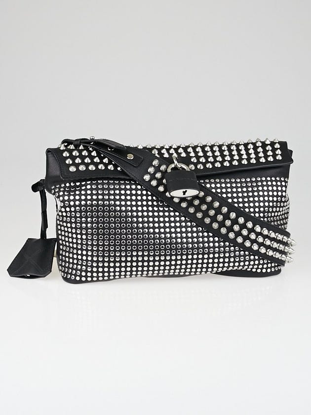 Burberry Black Leather Studded Medium Dalston Shoulder Bag